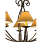 Meyda Lighting Sienna 40" 8-Light French Bronze Chandelier With Amber Faux Candlelight