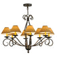 Meyda Lighting Sienna 40" 8-Light French Bronze Chandelier With Amber Faux Candlelight
