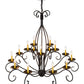 Meyda Lighting Sienna 48" 15-Light 2-Tier Timeless Bronze Chandelier With Amber Faux Candlelight