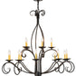 Meyda Lighting Sienna 48" 15-Light 2-Tier Timeless Bronze Chandelier With Amber Faux Candlelight