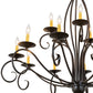 Meyda Lighting Sienna 48" 15-Light 2-Tier Timeless Bronze Chandelier With Amber Faux Candlelight