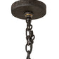 Meyda Lighting Sienna 60" 18-Light 2-Tier Coffee Bean Chandelier With Ivory Faux Candlelight