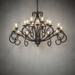 Meyda Lighting Sienna 60" 18-Light 2-Tier Coffee Bean Chandelier With Ivory Faux Candlelight