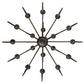 Meyda Lighting Sienna 60" 18-Light 2-Tier Coffee Bean Chandelier With Ivory Faux Candlelight