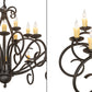 Meyda Lighting Sienna 60" 18-Light 2-Tier Coffee Bean Chandelier With Ivory Faux Candlelight