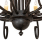Meyda Lighting Sienna 60" 18-Light 2-Tier Coffee Bean Chandelier With Ivory Faux Candlelight