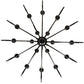Meyda Lighting Sienna 72" 18-Light Satin Black Wrought Iron Chandelier With Clear Hurricane Shade Glass