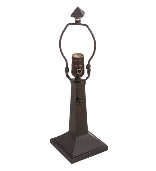 Meyda Lighting Sierra Prairie Mission 16" Mahogany Bronze Accent Table Lamp With Beige and Amber Shade Glass