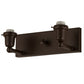 Meyda Lighting Sierra Prairie Mission 17" 2-Light Cafe Noir Wall Sconce With Yellow & Beige Shade Glass