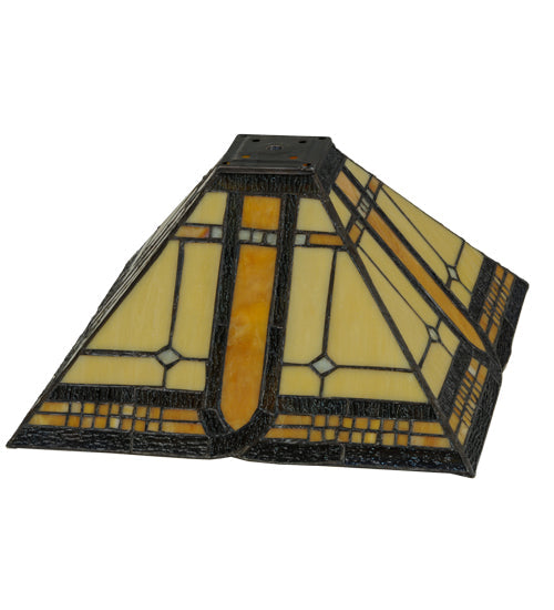 Meyda Lighting Sierra Prairie Mission 18" Multi-Colored Shade Glass