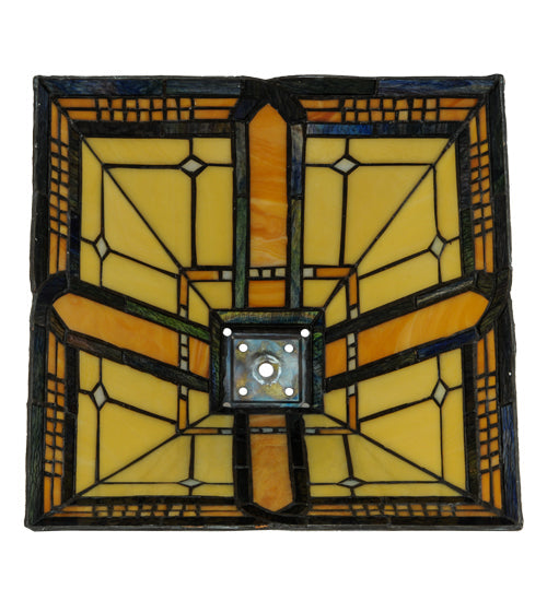 Meyda Lighting Sierra Prairie Mission 18" Multi-Colored Shade Glass