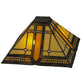 Meyda Lighting Sierra Prairie Mission 18" Multi-Colored Shade Glass
