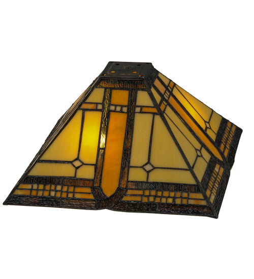 Meyda Lighting Sierra Prairie Mission 18" Multi-Colored Shade Glass