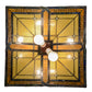 Meyda Lighting Sierra Prairie Mission 25" 2-Light Mahogany Bronze Pendant Light With Multi-Colored Shade Glass
