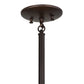 Meyda Lighting Sierra Prairie Mission 25" 2-Light Mahogany Bronze Pendant Light With Multi-Colored Shade Glass