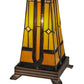 Meyda Lighting Sierra Prairie Mission 25" 2-Light Table Lamp With Multi-Colored Shade Glass and Lighted Base