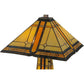 Meyda Lighting Sierra Prairie Mission 25" 2-Light Table Lamp With Multi-Colored Shade Glass and Lighted Base