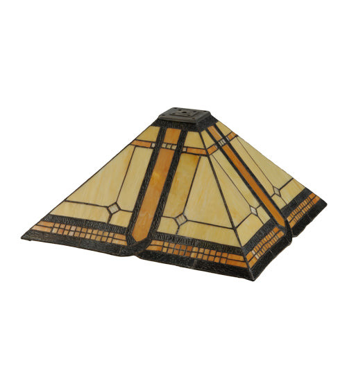 Meyda Lighting Sierra Prairie Mission 25" Multi-Colored Shade Glass