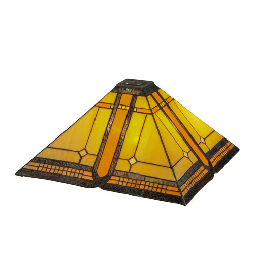 Meyda Lighting Sierra Prairie Mission 25" Multi-Colored Shade Glass