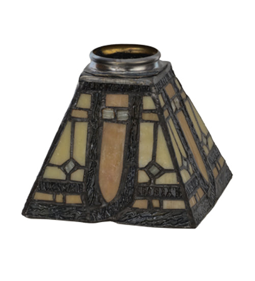 Meyda Lighting Sierra Prairie Mission 7" Multi-Colored Shade Glass