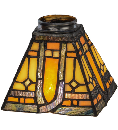 Meyda Lighting Sierra Prairie Mission 7" Multi-Colored Shade Glass