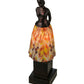Meyda Lighting Silhouette 16" Mahogany Bronze Jayne Swayne Accent Table Lamp With Multi-Colored Shade Glass