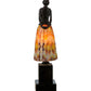 Meyda Lighting Silhouette 16" Mahogany Bronze Jayne Swayne Accent Table Lamp With Multi-Colored Shade Glass