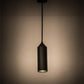 Meyda Lighting Silo 4" Satin Black & Wrought Iron Mini Pendant Light