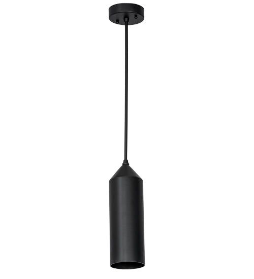 Meyda Lighting Silo 4" Satin Black & Wrought Iron Mini Pendant Light