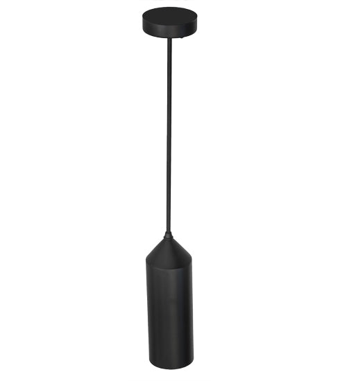 Meyda Lighting Silo 4" Satin Black & Wrought Iron Mini Pendant Light