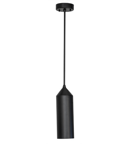 Meyda Lighting Silo 4" Satin Black & Wrought Iron Mini Pendant Light