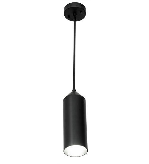 Meyda Lighting Silo 4" Satin Black & Wrought Iron Mini Pendant Light
