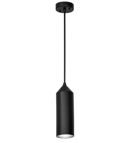Meyda Lighting Silo 4" Satin Black & Wrought Iron Mini Pendant Light