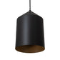 Meyda Lighting Silo 9" Black Textured & Champagne Metallic Pendant Light