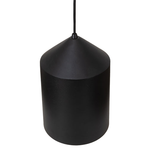 Meyda Lighting Silo 9" Black Textured & Champagne Metallic Pendant Light