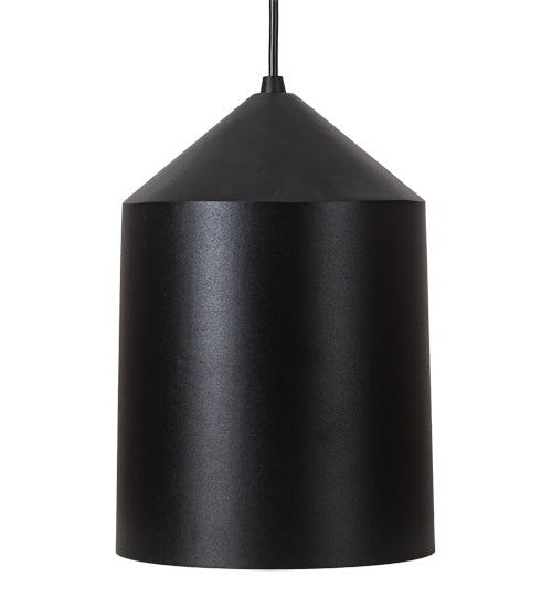 Meyda Lighting Silo 9" Black Textured & Champagne Metallic Pendant Light