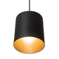 Meyda Lighting Silo 9" Black Textured & Champagne Metallic Pendant Light