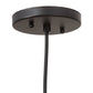 Meyda Lighting Silo 9" Black Textured & Champagne Metallic Pendant Light