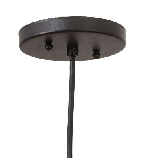 Meyda Lighting Silo 9" Black Textured & Champagne Metallic Pendant Light