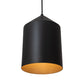 Meyda Lighting Silo 9" Black Textured & Champagne Metallic Pendant Light