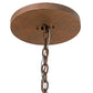 Meyda Lighting Silverton 54" 16-Light Rusty Nail & Vintage Copper Chandelier With Beige Sahara Taupe & Fleshtone Idalight Shade