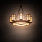 Meyda Lighting Silverton 54" 16-Light Rusty Nail & Vintage Copper Chandelier With Beige Sahara Taupe & Fleshtone Idalight Shade