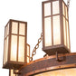 Meyda Lighting Silverton 54" 16-Light Rusty Nail & Vintage Copper Chandelier With Beige Sahara Taupe & Fleshtone Idalight Shade