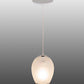Meyda Lighting Sitka 6" White Mini Pendant Light With Frosted White Shade Glass