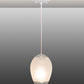 Meyda Lighting Sitka 6" White Mini Pendant Light With Frosted White Shade Glass