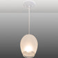 Meyda Lighting Sitka 6" White Mini Pendant Light With Frosted White Shade Glass