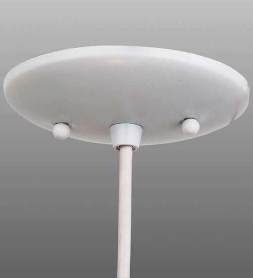 Meyda Lighting Sitka 6" White Mini Pendant Light With Frosted White Shade Glass