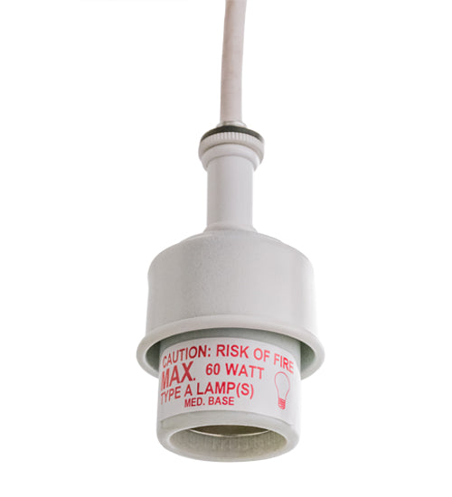 Meyda Lighting Sitka 6" White Mini Pendant Light With Frosted White Shade Glass