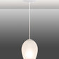 Meyda Lighting Sitka 6" White Mini Pendant Light With Frosted White Shade Glass