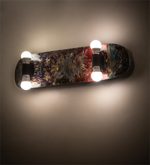 Meyda Lighting Sk8er 31" 4-Light Wrought Iron Wall Sconce